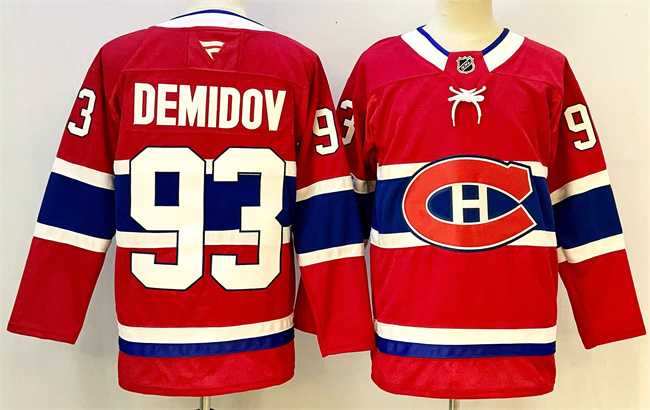 Men%27s Montreal Canadiens #93 Ivan Demidov Red 2024-25 Stitched Jersey->florida panthers->NHL Jersey
